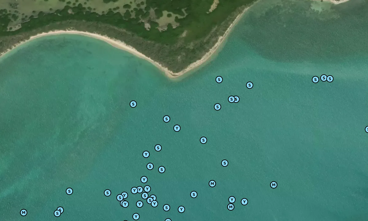 Satelite image of North Five Islands Harbor