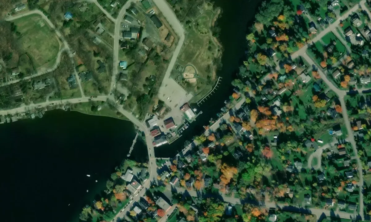 Satelite image of North Hatley Marina