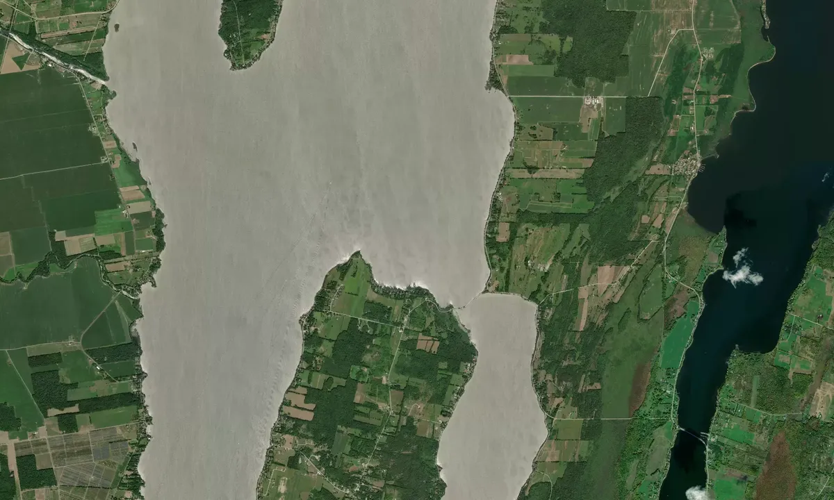 Flyfoto av North Isle La Motte