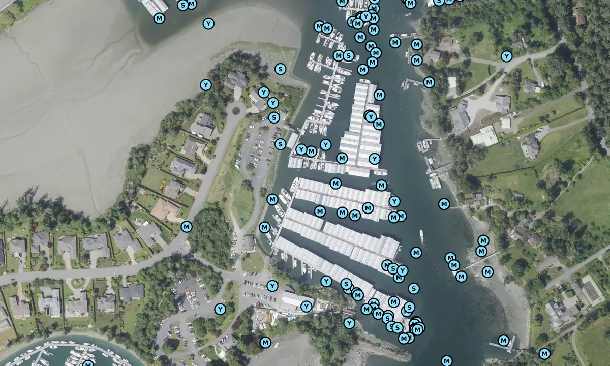 Satelite image of North Saanich Marina - Capital