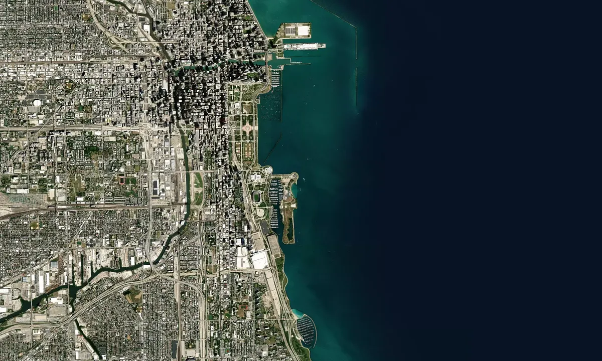 Flyfoto av Northerly Island