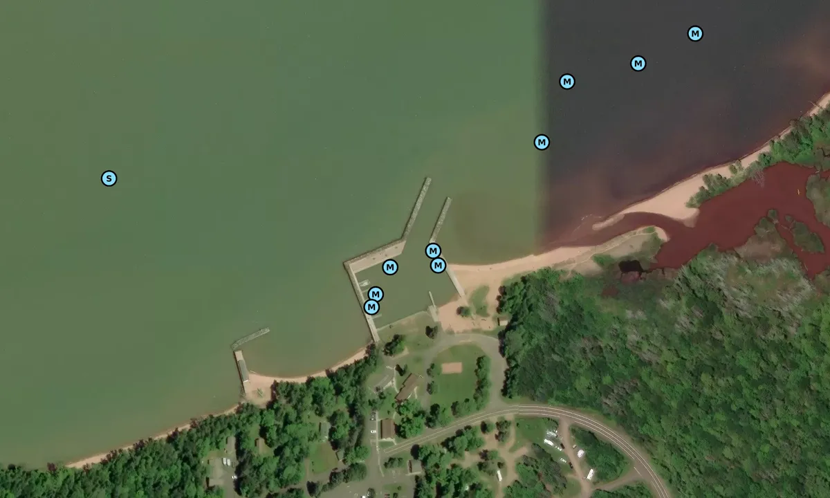 Satelite image of NPS Little Sand Bay Marina