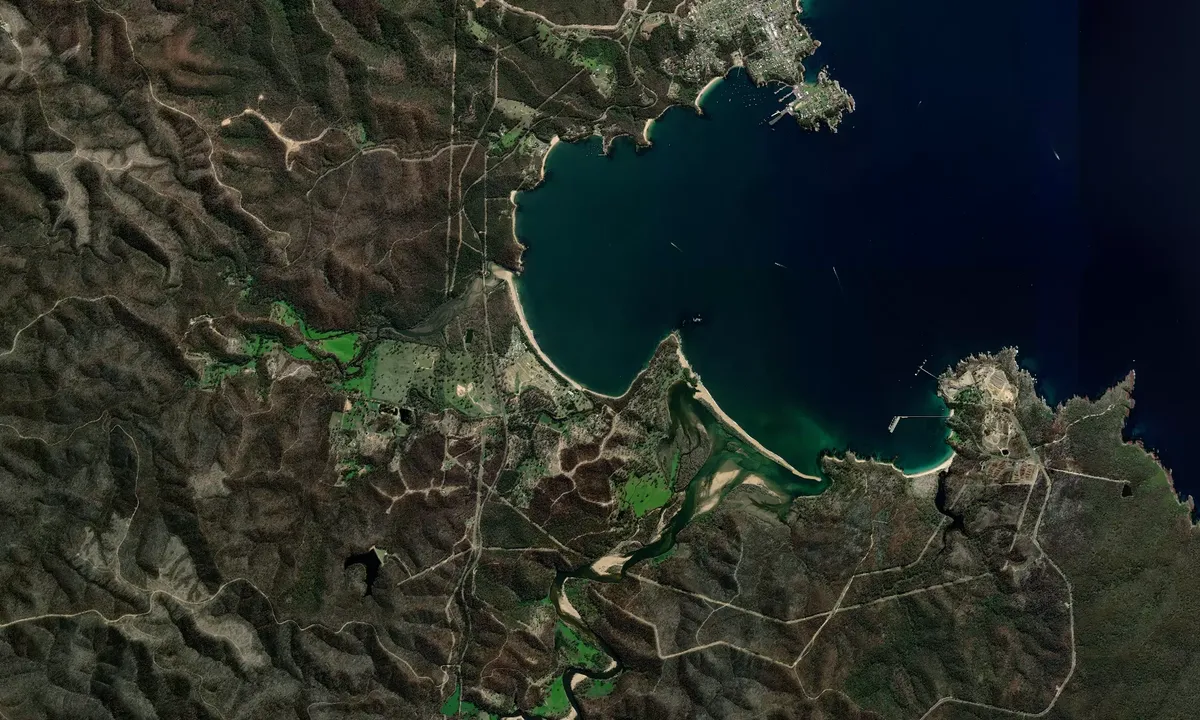 Flyfoto av Nullica Bay
