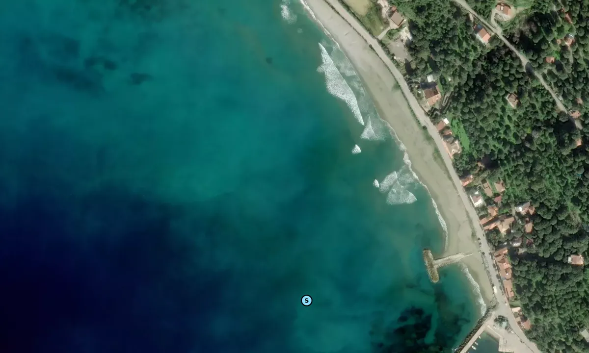 Satelite image of NW of Marina di Pisciotta