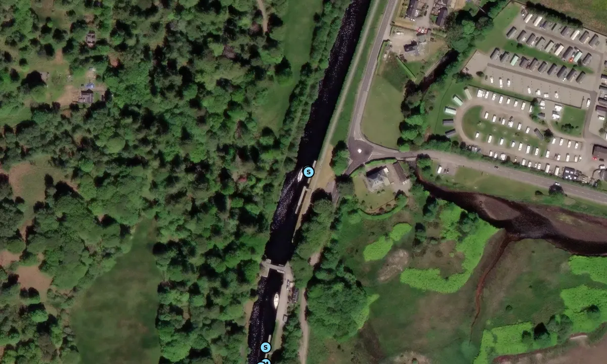 Satelite image of Oakfield (Miller's) Bridge