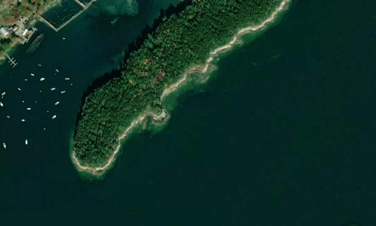 Flyfoto av Oar Island
