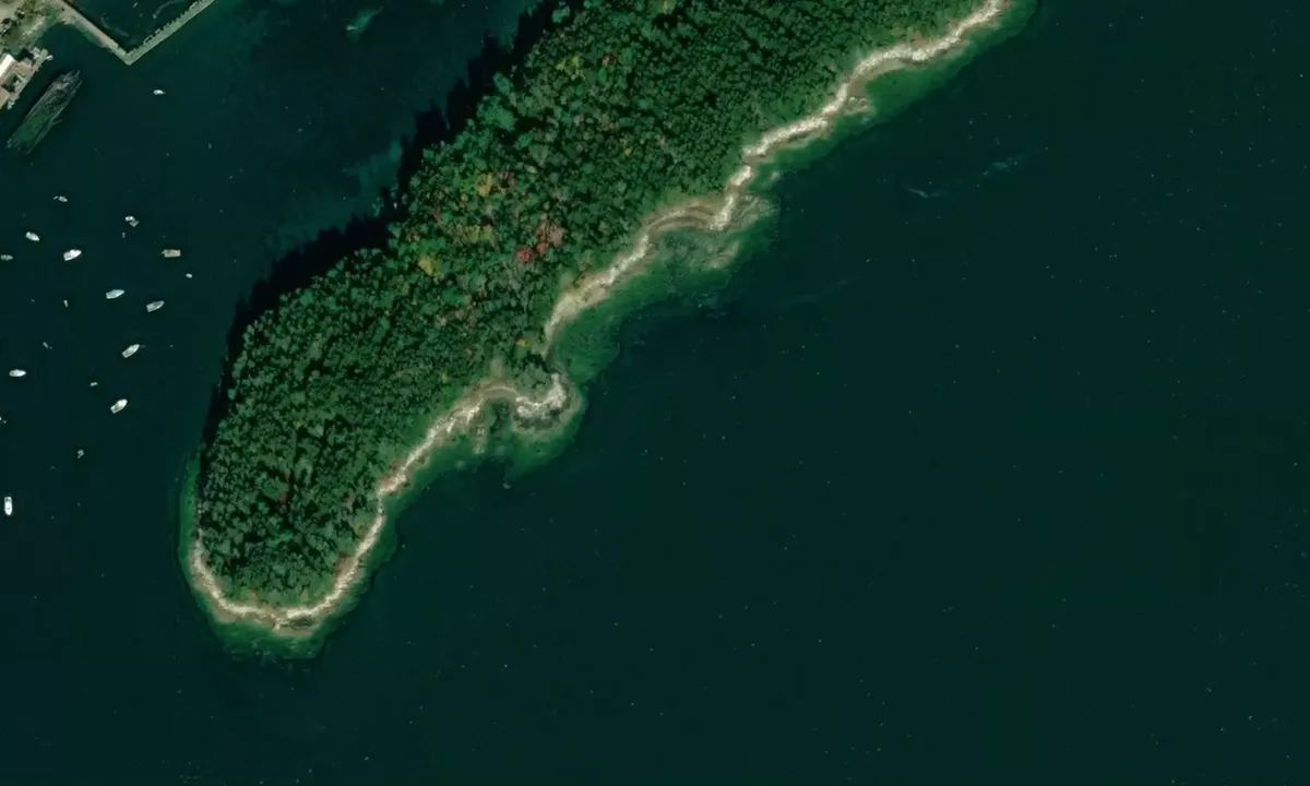 Satelite image of Oar Island