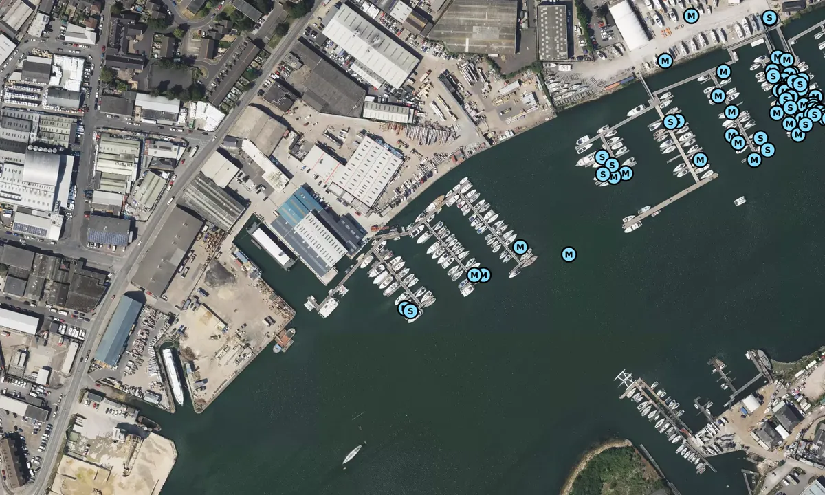 Satelite image of Ocean Quay Marina - Southampton