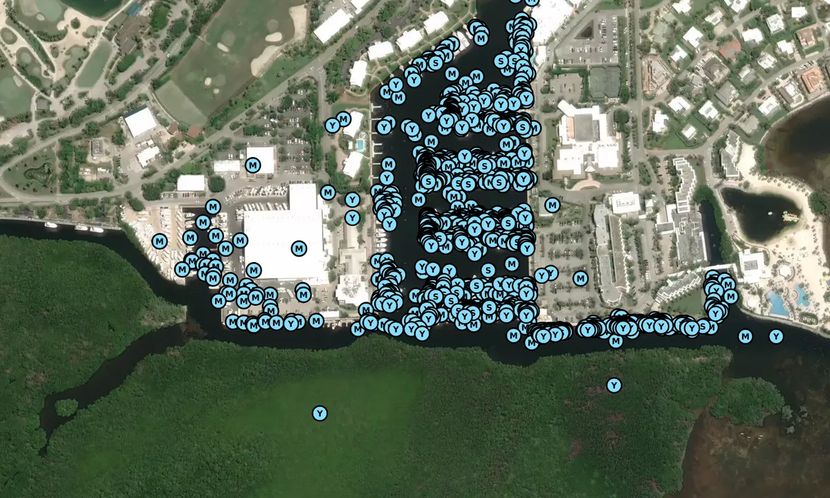 Satelite image of Ocean Reef Club