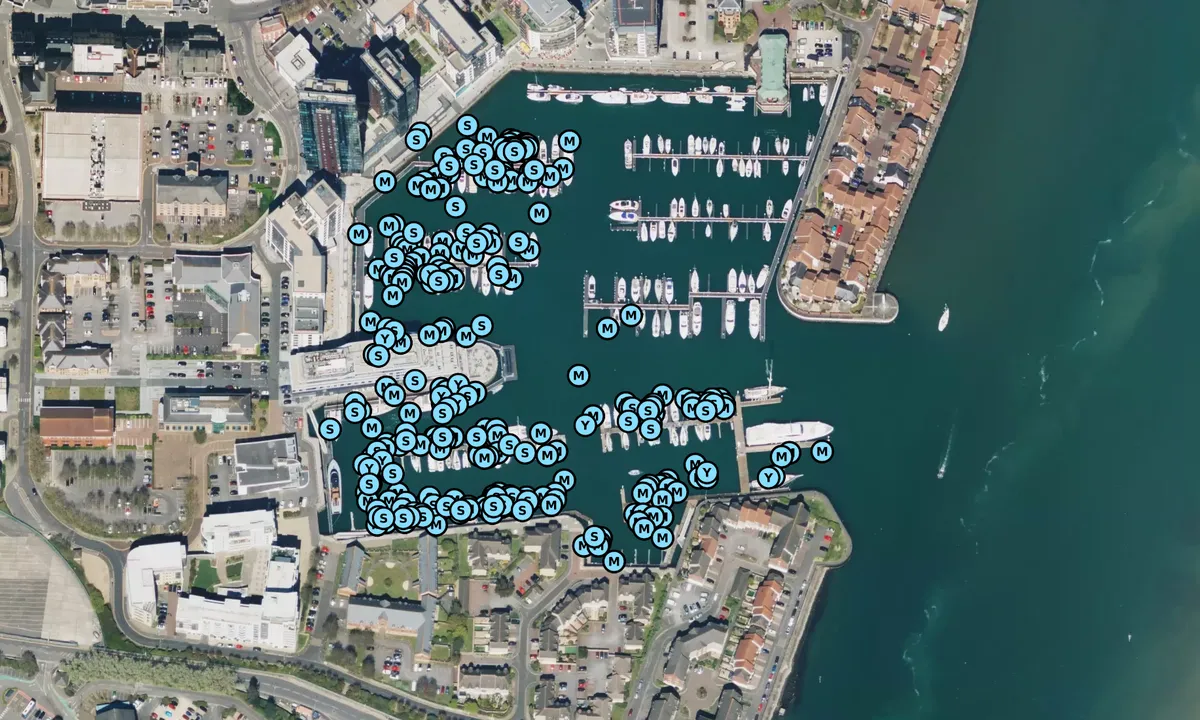 Satelite image of Ocean Village Marina - Southampton