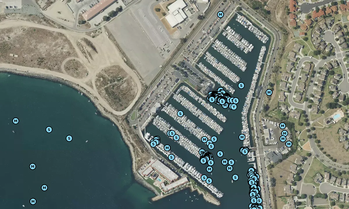 Satelite image of Oceanside Yacht Club