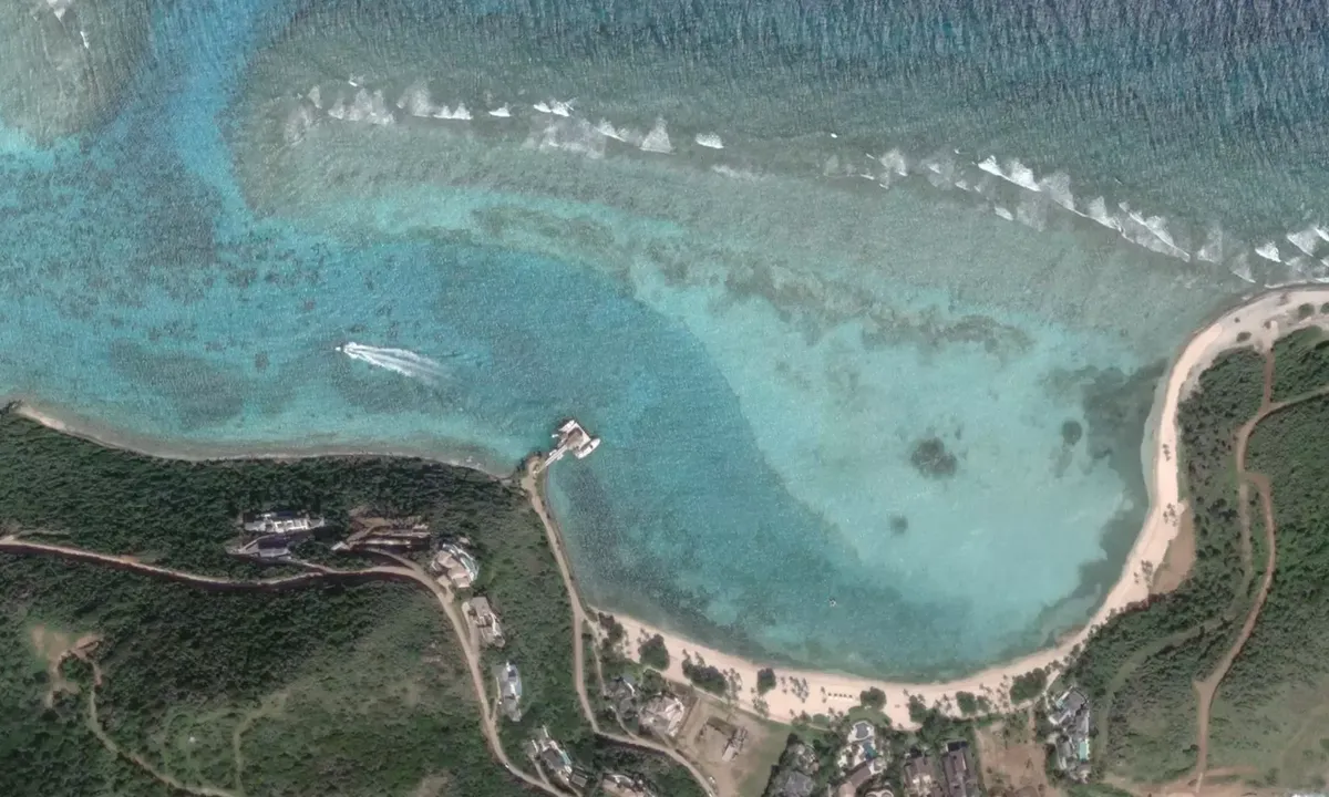 Satelite image of Oil Nut Bay - Virgin Gorda