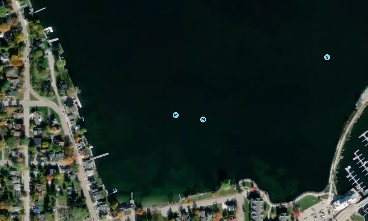 Satelite image of Old charts call this harbor of refuge