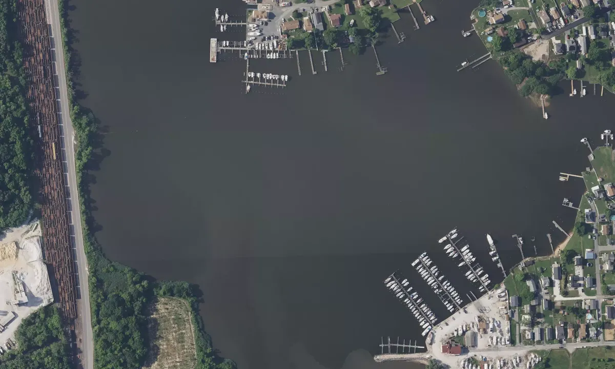 Satelite image of Old Road Bay