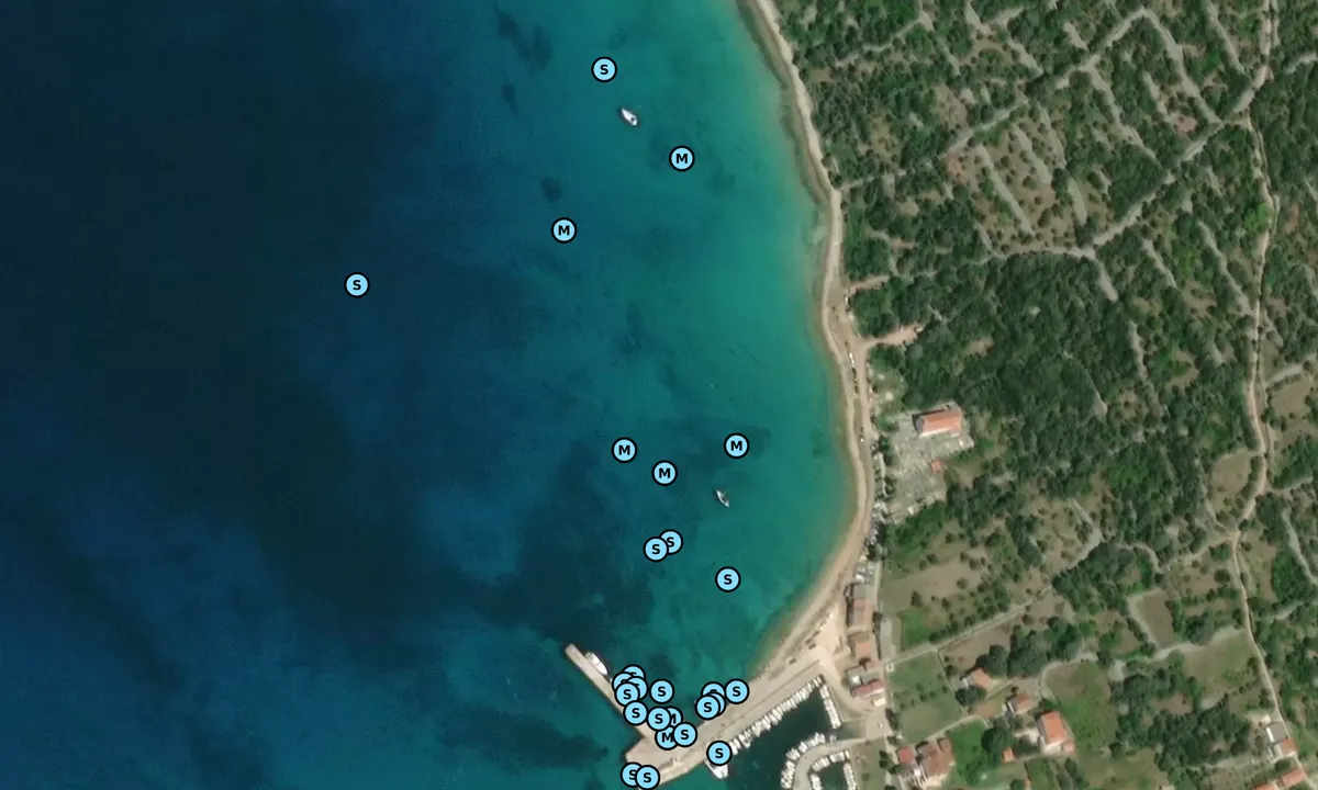 Satelite image of Olib - Zadarska županija