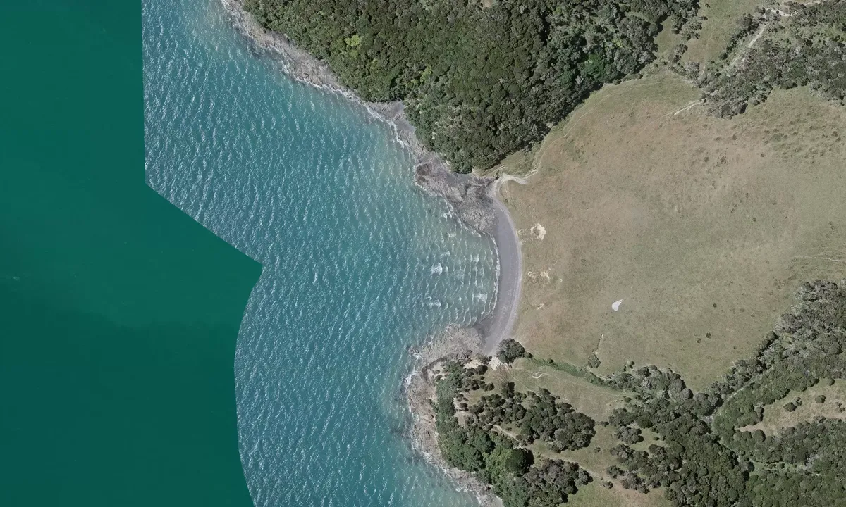 Satelite image of Omega Bay