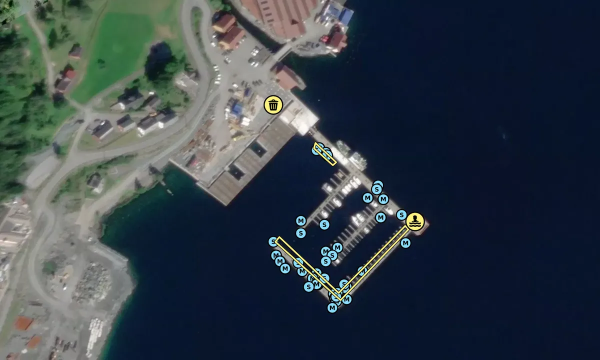 Satelite image of Onarheim gjestehamn