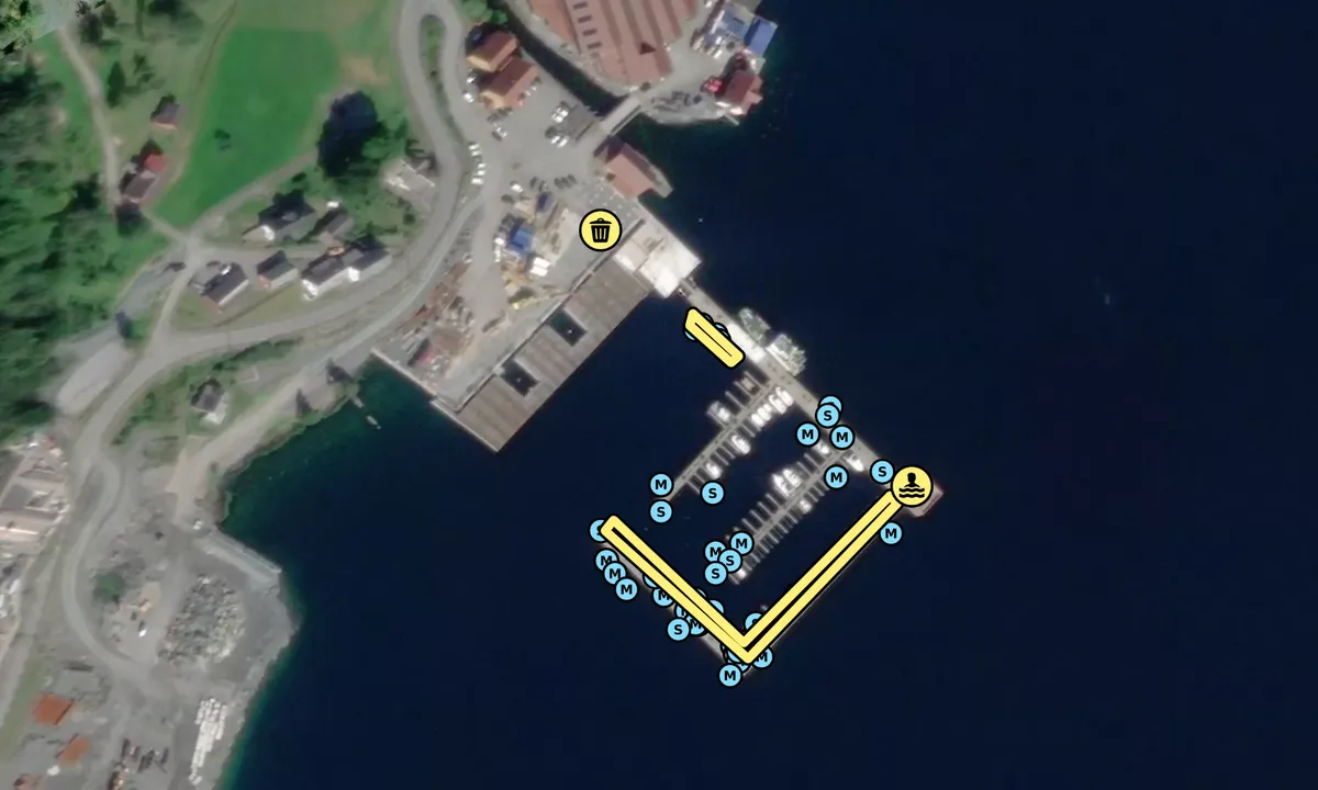 Satelite image of Onarheim gjestehamn