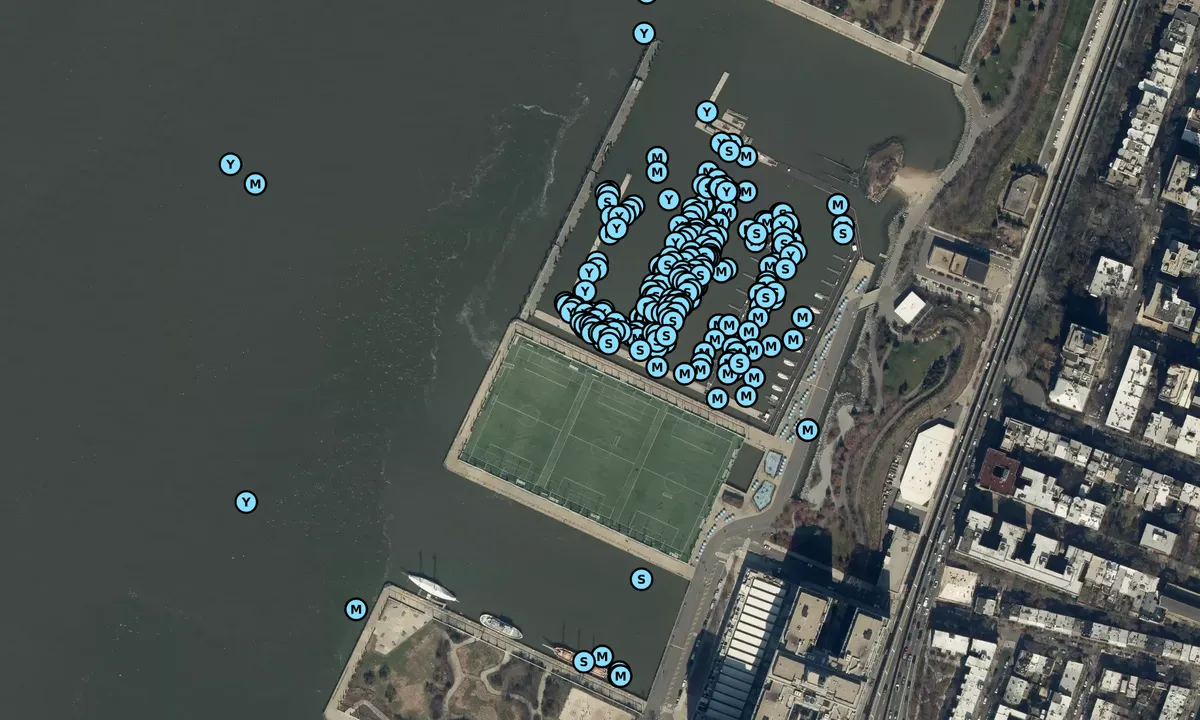 Satelite image of One 15 Brooklyn Marina
