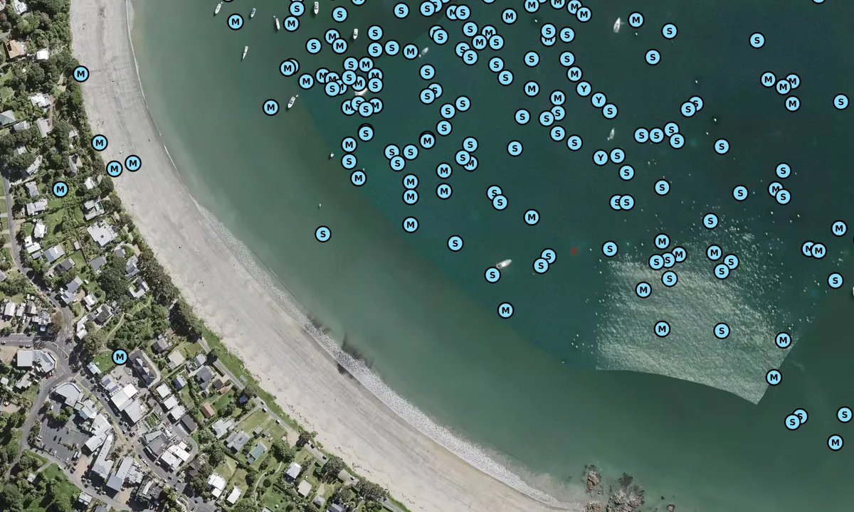Satelite image of Oneroa Bay - Waiheke Island