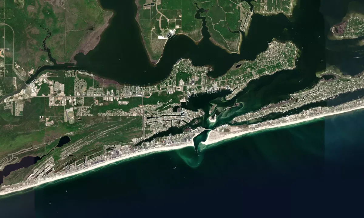 Flyfoto av Orange Beach Marina