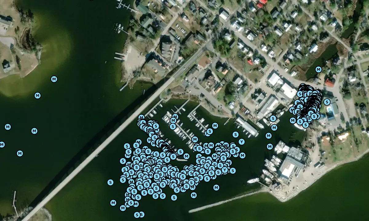 Satelite image of Oriental Harbor Marina - Pamlico