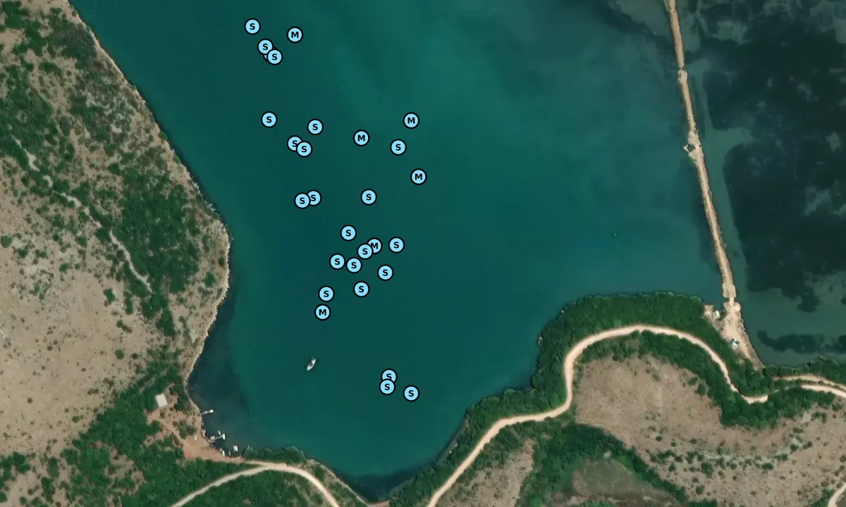 Satelite image of Ormos Lygia "Iggy Creek"