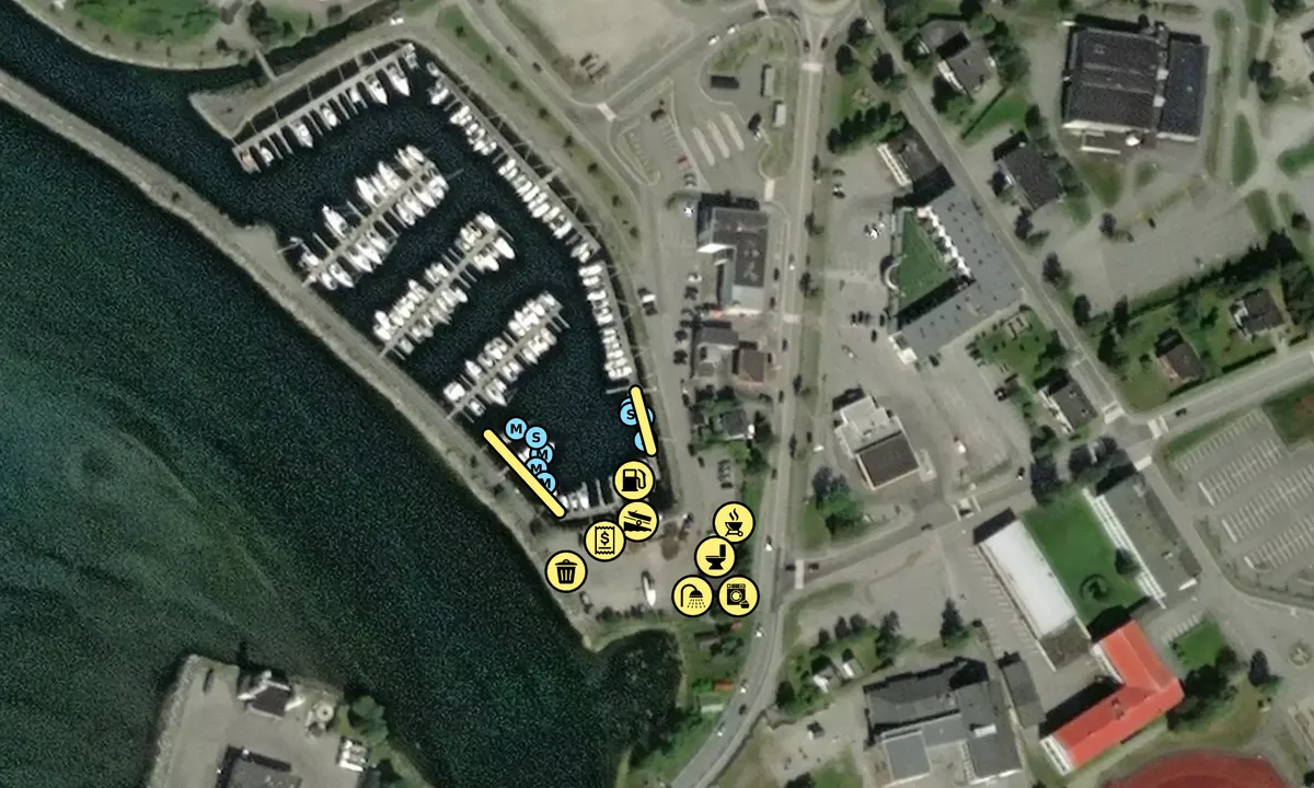 Satelite image of Ørsta Gjestehamn