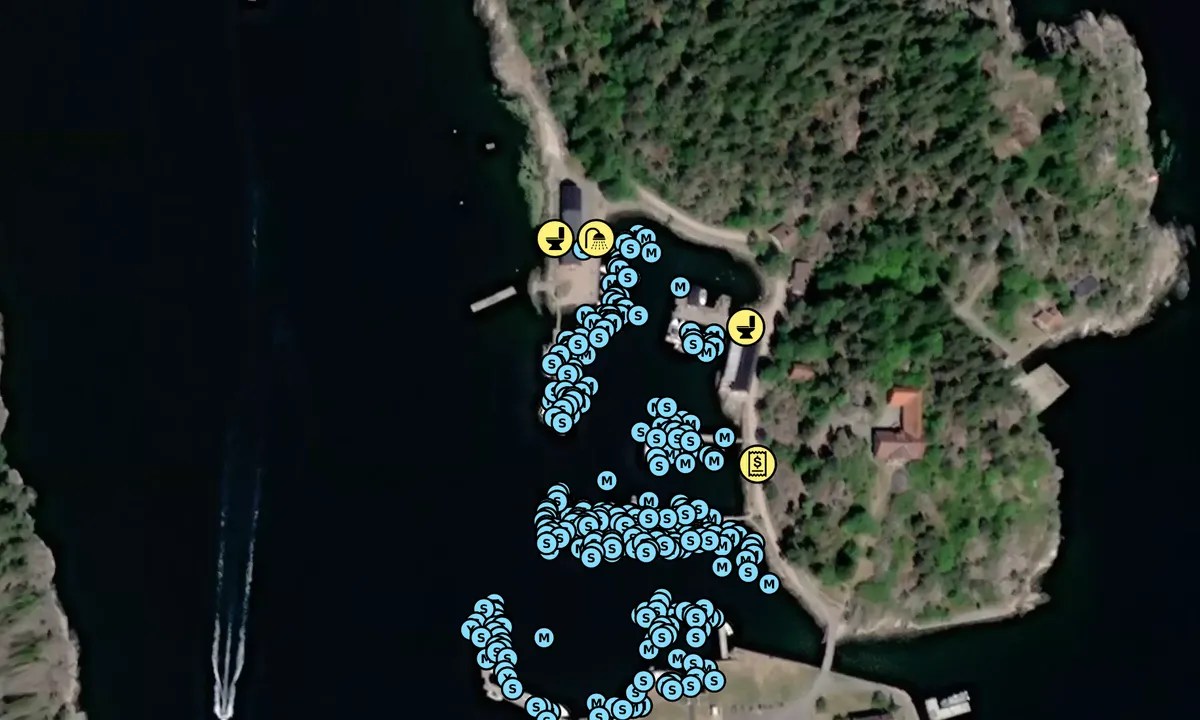 Satelite image of Oscarsborg Gjestehavn