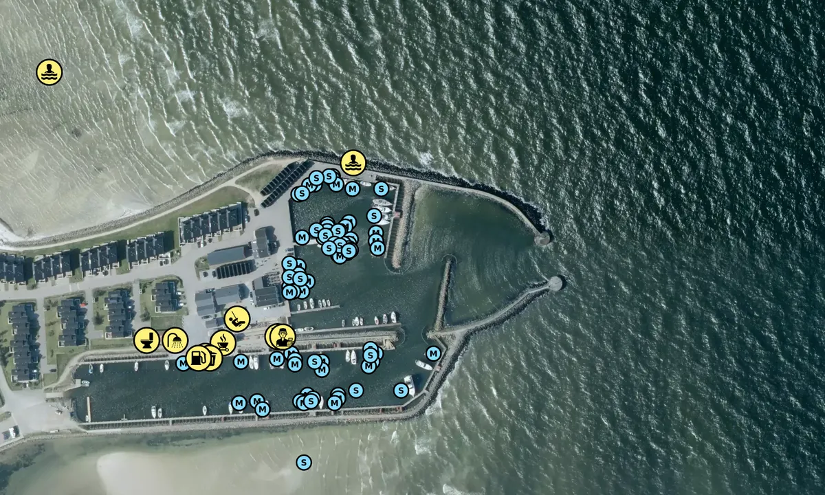 Satelite image of Øster Hurup Havn