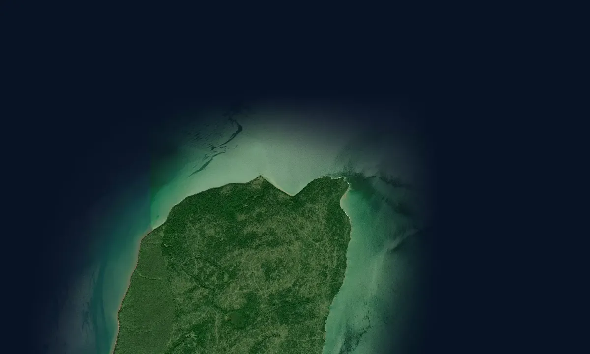 Flyfoto av Outer Island North Bay