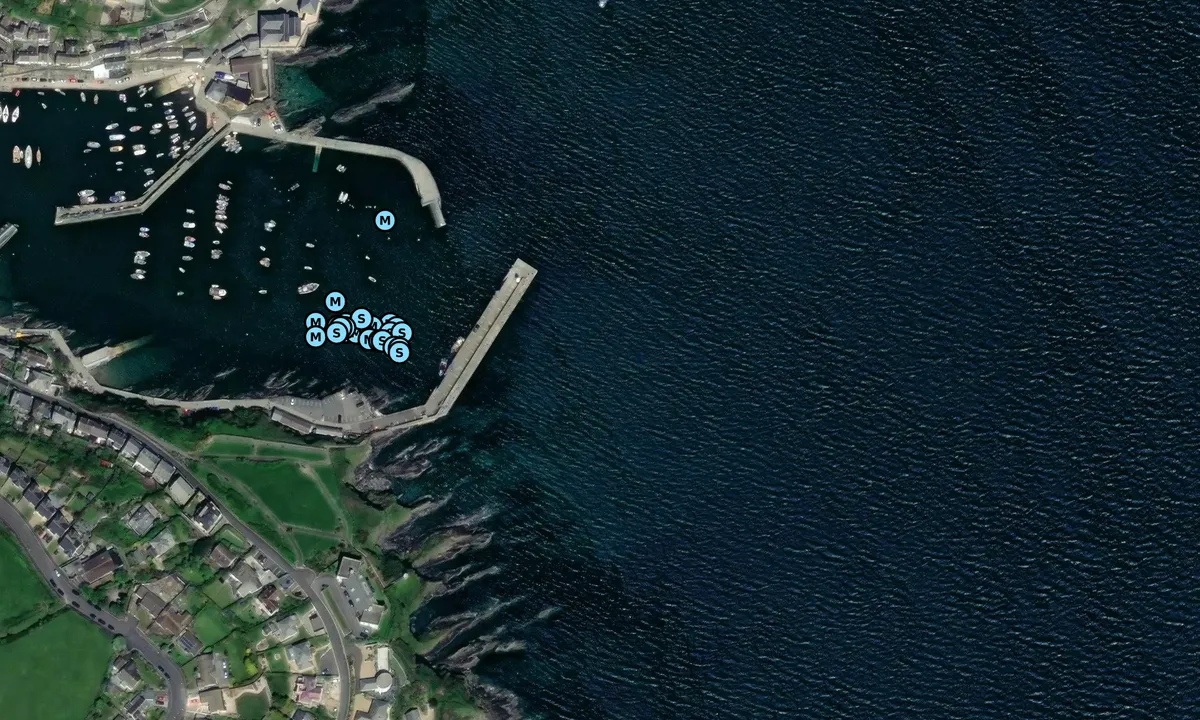 Satelite image of Outside wall as shown on charts