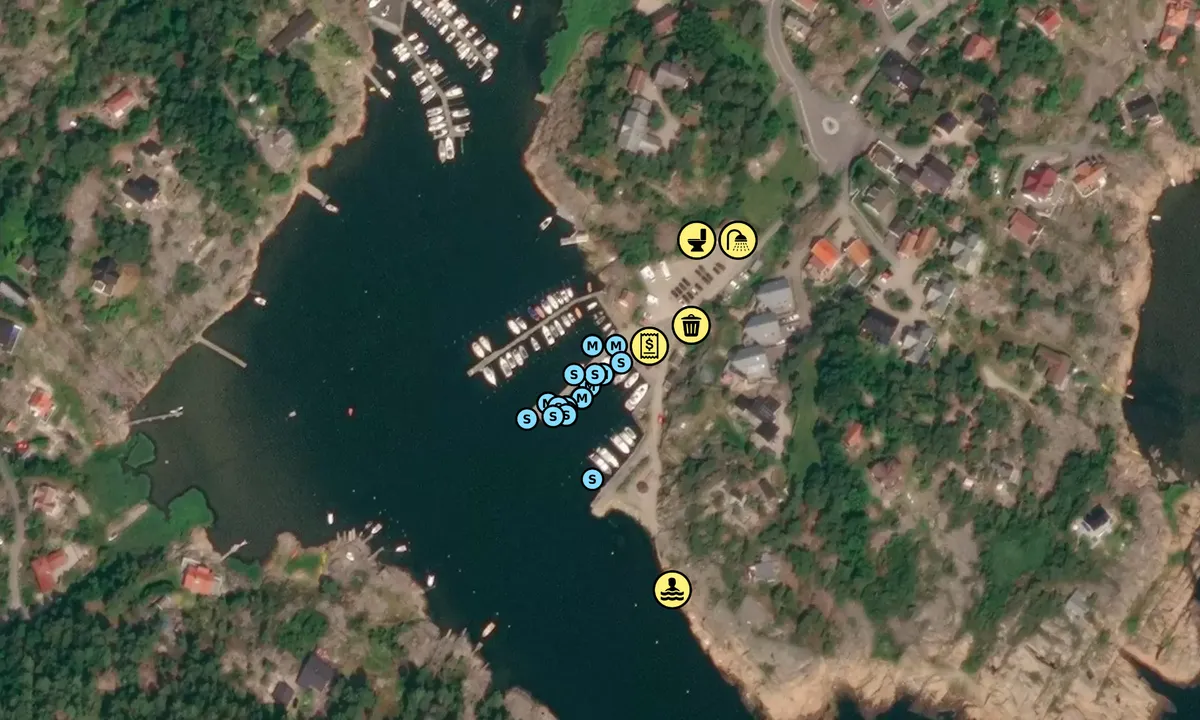Satelite image of Øyenkilen Gjestehavn