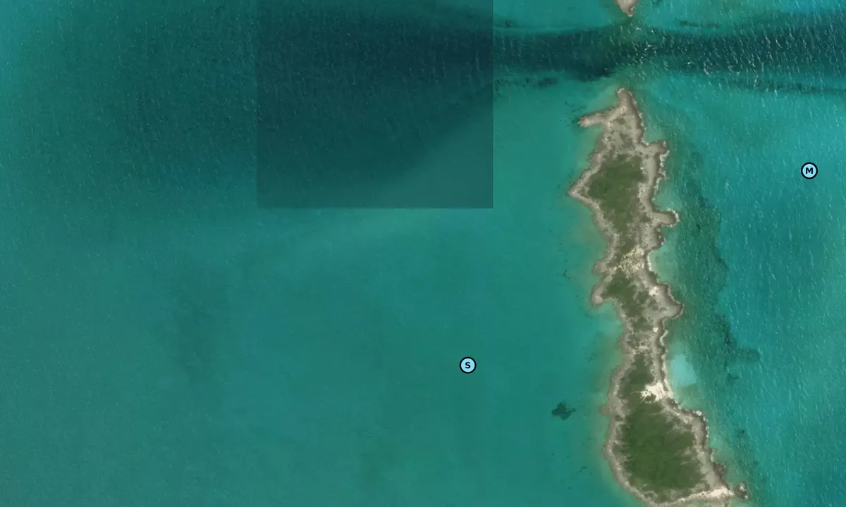 Satelite image of Oyster Cay