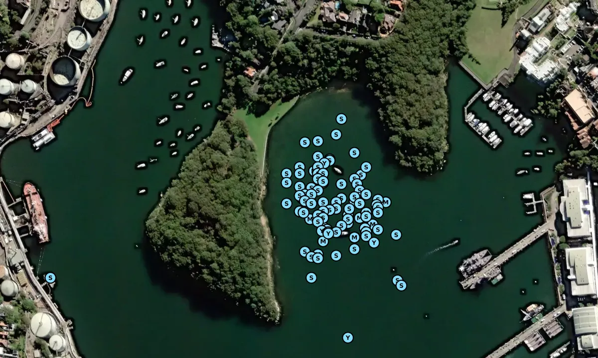 Satelite image of Oyster Cove - Wollstonecraft