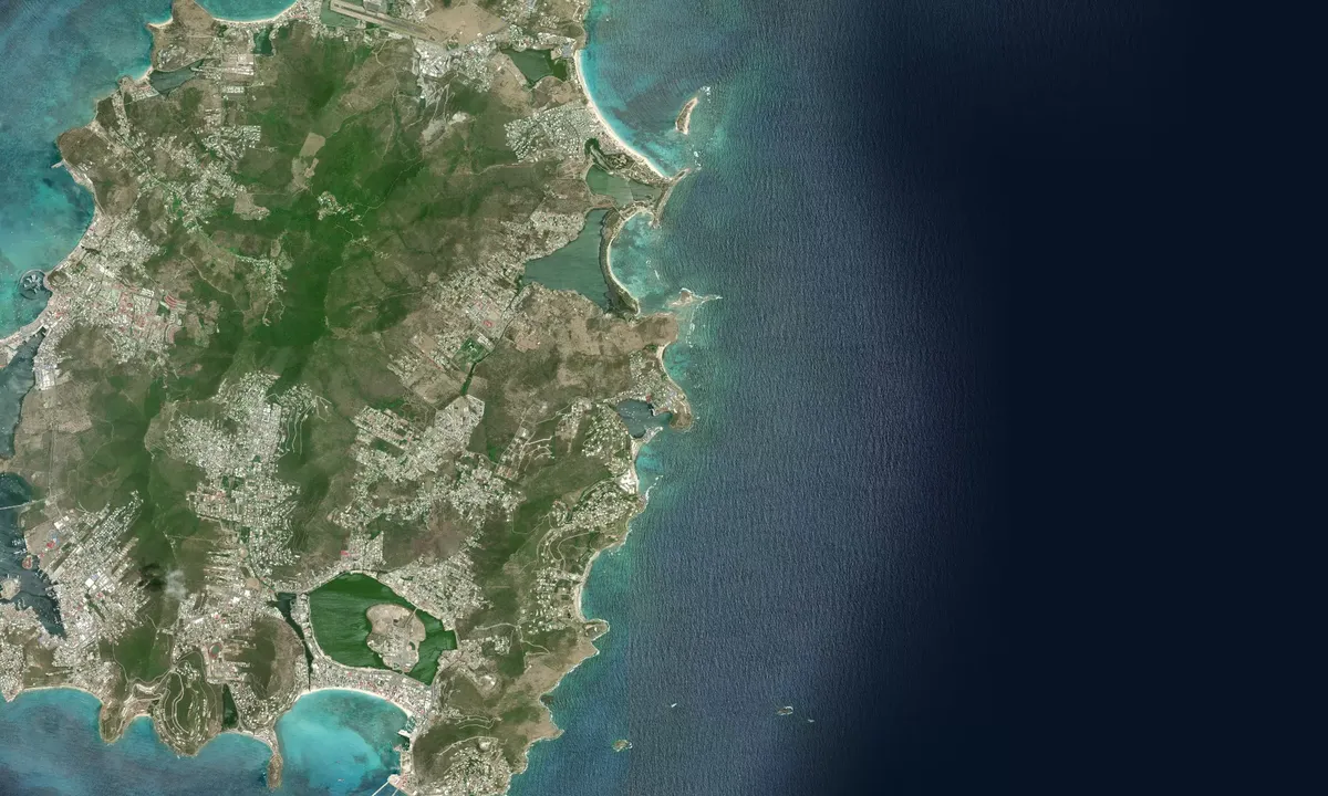 Flyfoto av Oyster Pond - Saint-Martin