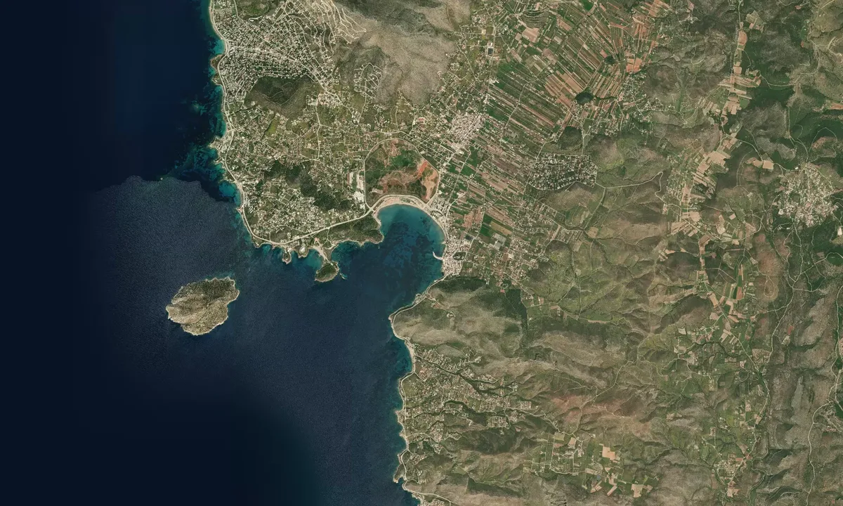 Flyfoto av Palaia Fokaia