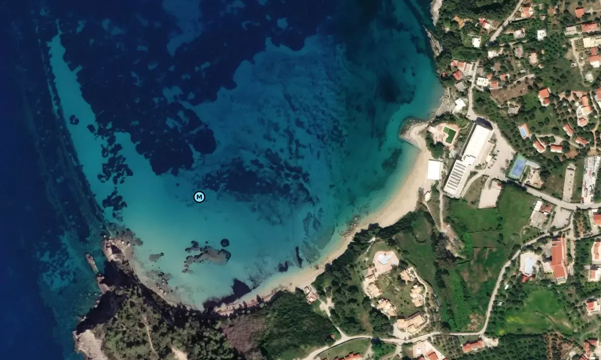 Satelite image of Paliostafida Beach