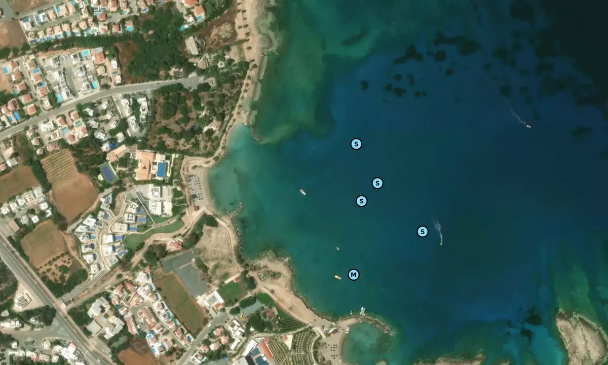 Satelite image of Panayia Bay