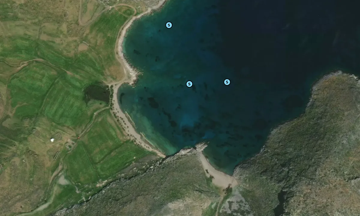 Satelite image of Panormos Beach