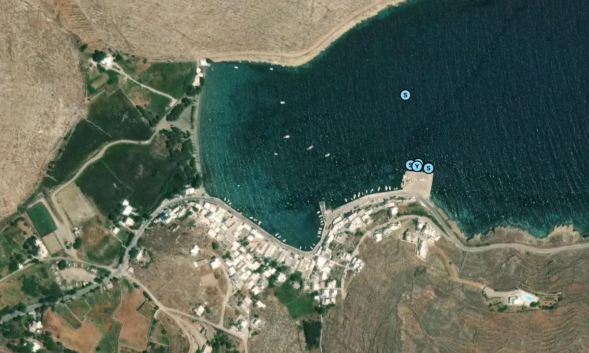 Satelite image of Panormos Tinos Quay