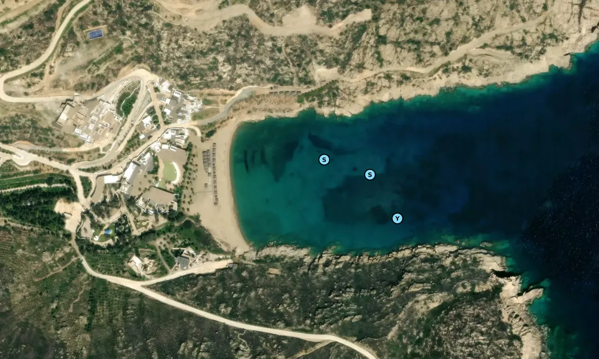 Satelite image of Papas Beach