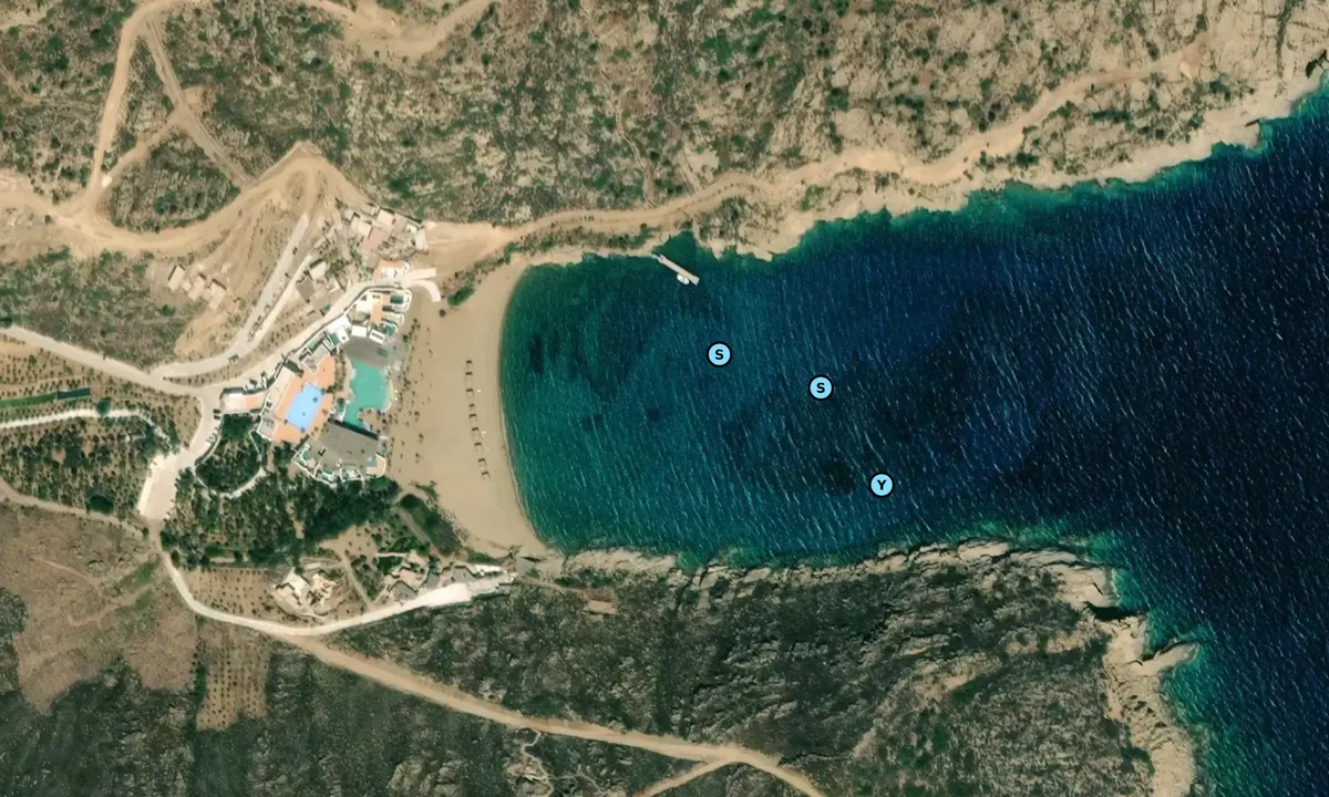 Satelite image of Papas Beach