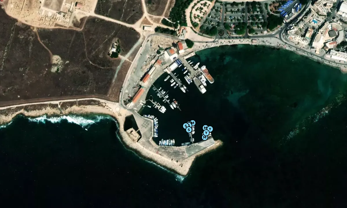 Satelite image of Paphos Harbour