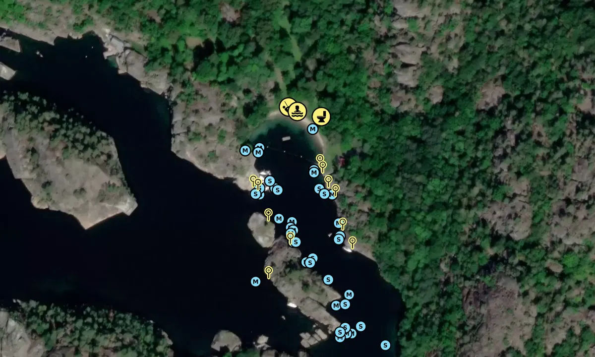 Satelite image of Paradisbukta - Langesund