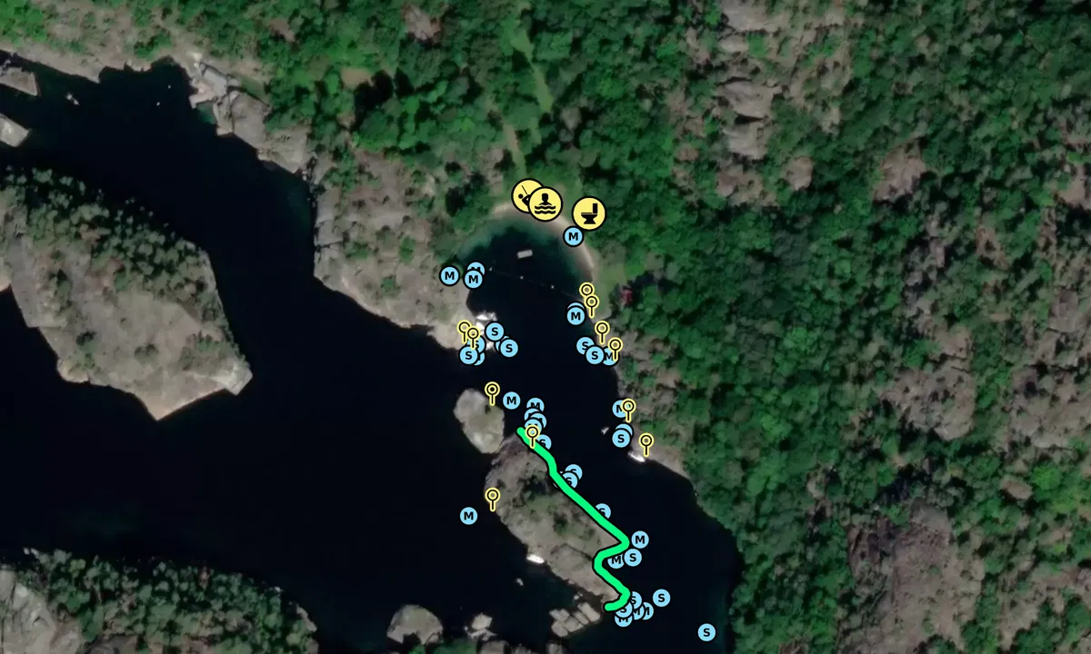 Satelite image of Paradisbukta - Langesund