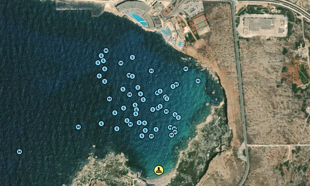 Satelite image of Paradise Bay - Mellieħa