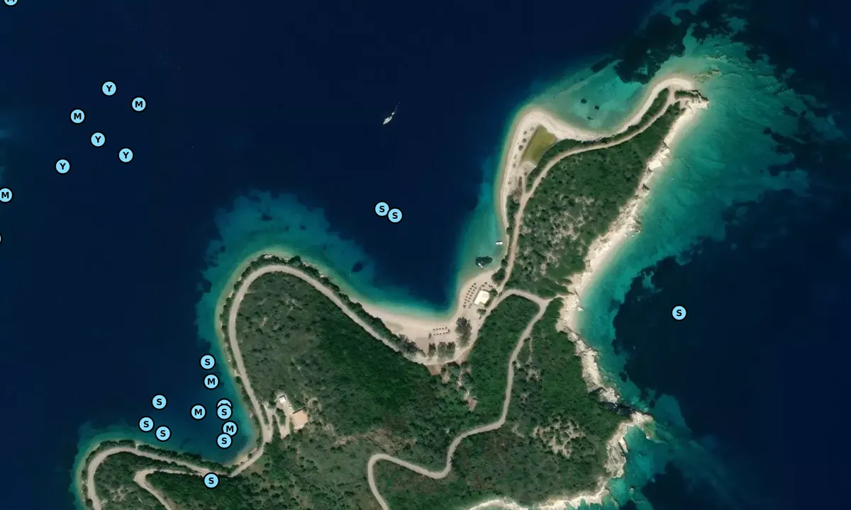 Satelite image of Paradise Beach