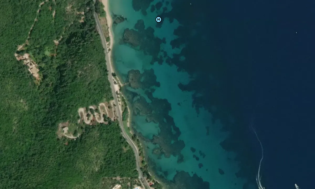 Satelite image of Paralia Agios