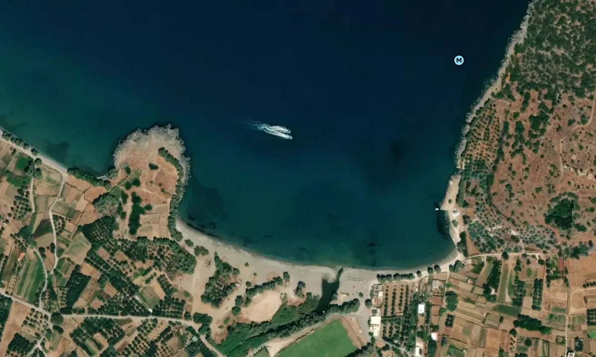 Satelite image of Paralia Agiou